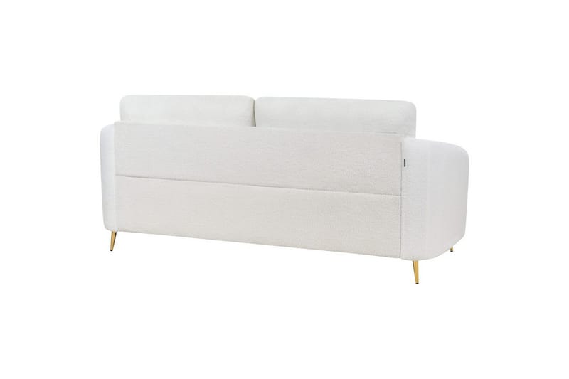 3-sitssoffa Beliani Trosa Beige, guld White - Huonekalut - Sohva - 3:n istuttava sohva