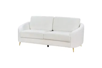3-sitssoffa Beliani Trosa Beige, guld White - Huonekalut - Sohva - 3:n istuttava sohva