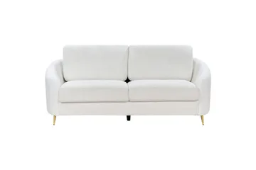 3-sitssoffa Beliani Trosa Beige, guld White - Huonekalut - Sohva - 3:n istuttava sohva