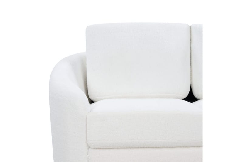 3-sitssoffa Beliani Trosa Beige, guld White - Huonekalut - Sohva - 3:n istuttava sohva