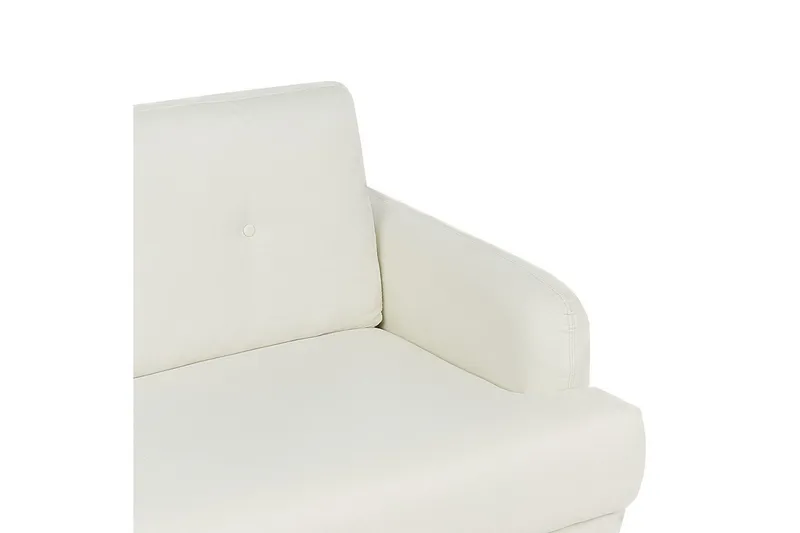 3-sitssoffa Beliani Tuve Beige, ljust trä, Bouclé NO_BRAND Offwhite||Light colored wood - Huonekalut - Sohva - 3:n istuttava sohva