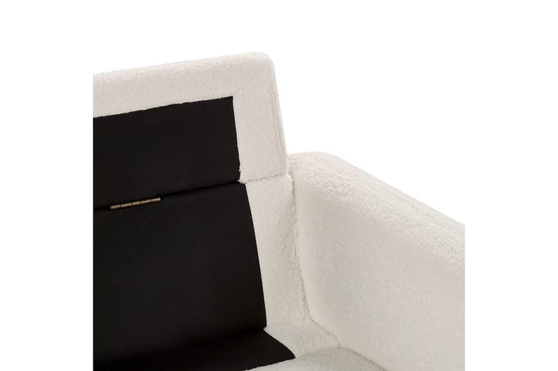 3-sitssoffa Beliani Tuve Beige, ljust trä, Bouclé NO_BRAND White||Light colored wood - Huonekalut - Sohva - 3:n istuttava sohva