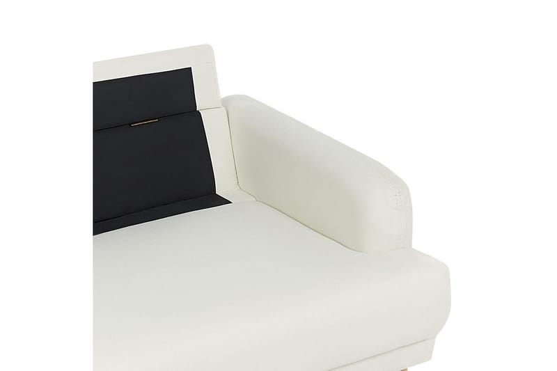 3-sitssoffa Beliani Tuve Beige, ljust trä, Bouclé Offwhite||Light colored wood - Huonekalut - Sohva - 3:n istuttava sohva