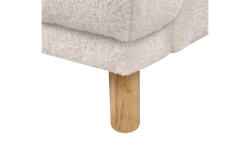 3-sitssoffa Beliani Tuve Beige, ljust trä, Bouclé White||Light colored wood - Huonekalut - Sohva - 3:n istuttava sohva