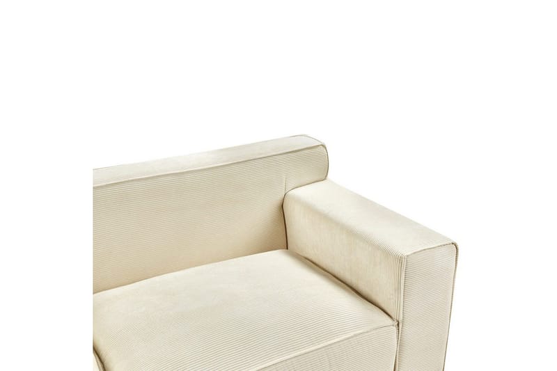 3-sitssoffa Beliani Viskan Beige, Manchestertyg NO_BRAND Beige - Huonekalut - Sohva - 3:n istuttava sohva
