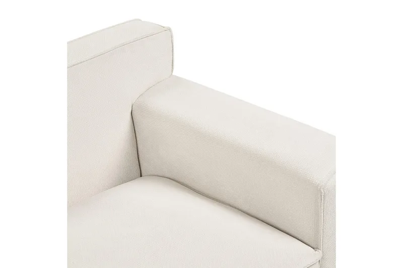 3-sitssoffa Beliani Viskan Beige, Manchestertyg NO_BRAND White - Huonekalut - Sohva - 3:n istuttava sohva