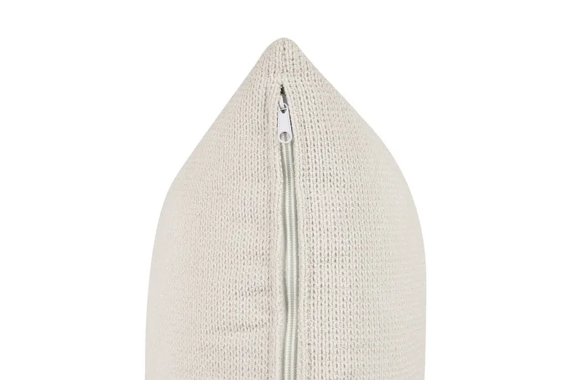 3-sitssoffa Beliani Viskan Beige, Manchestertyg White - Huonekalut - Sohva - 3:n istuttava sohva