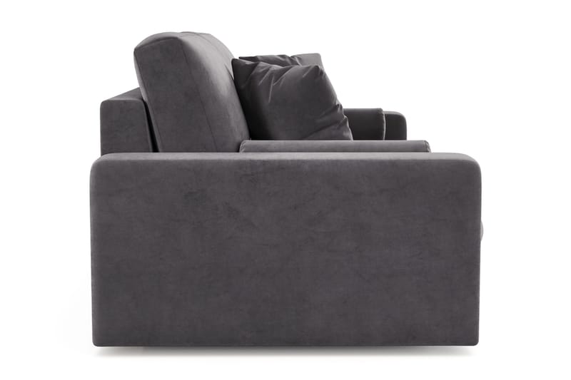 Arken Lyx 3-istuttava Syvä Samettinen sohva - Tummanharmaa - Huonekalut - Sohva - 3:n istuttava sohva