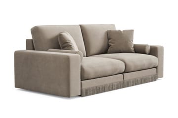 Arken Lyx 3-istuttava syvä samettisohva - Beige - Huonekalut - Sohva - 3:n istuttava sohva