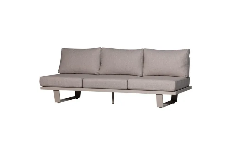 Bear 3-istuttava sohva kangasta metallirungolla, Beige