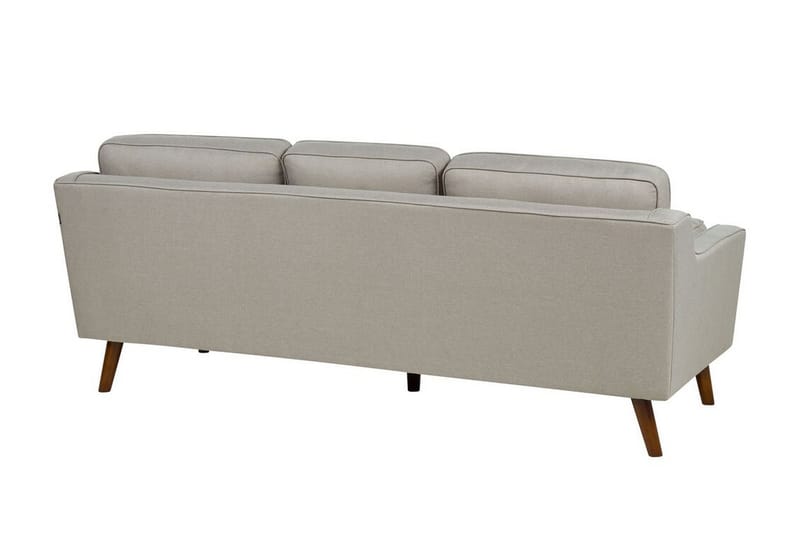 Bertha Sohva 3-istuttava - Beige/Tumma puu - Huonekalut - Sohva - 3:n istuttava sohva