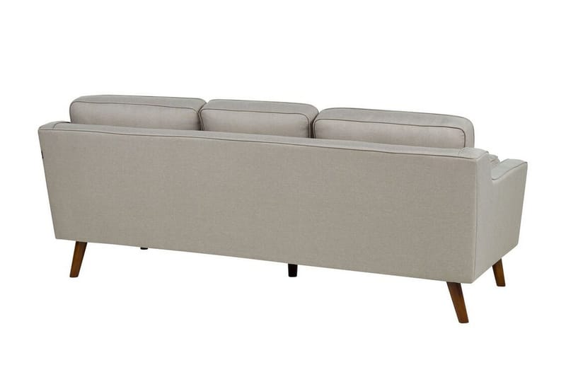 Bertha Sohva 3-istuttava - Beige/Tumma puu - Huonekalut - Sohva - 3:n istuttava sohva