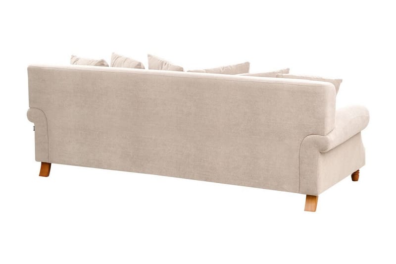 Bijan Sohva 3-istuttava - Beige/Tumma puu - Huonekalut - Sohva - 3:n istuttava sohva