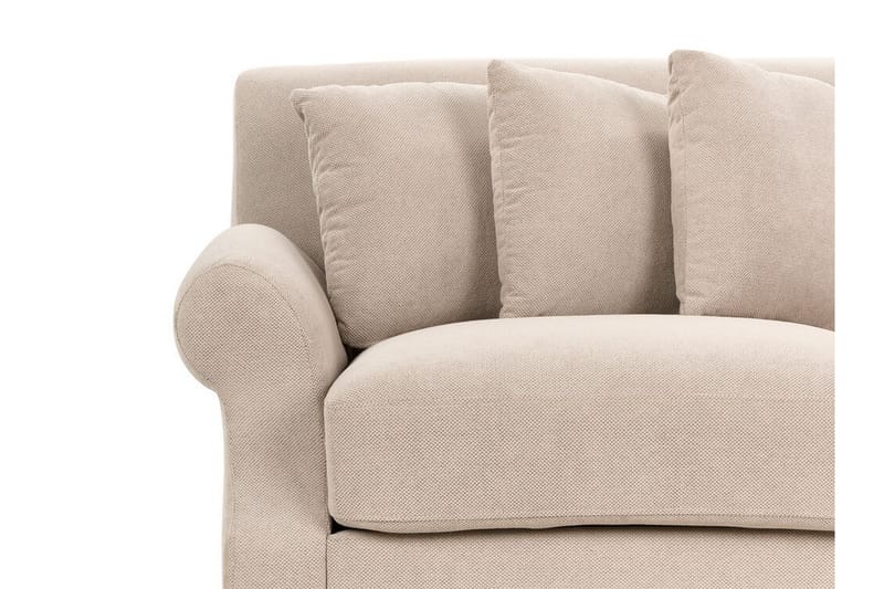 Bijan Sohva 3-istuttava - Beige/Tumma puu - Huonekalut - Sohva - 3:n istuttava sohva