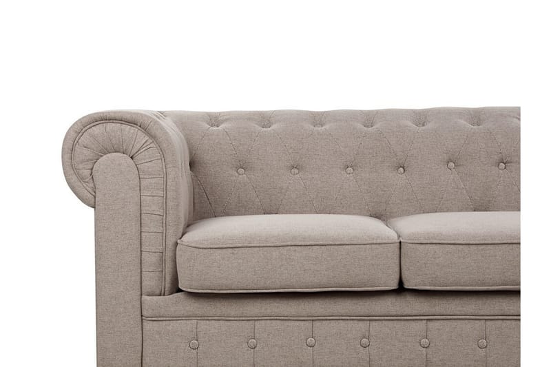 Casonya Sohva 3-istuttava - Beige/Tumma puu - Huonekalut - Sohva - 3:n istuttava sohva