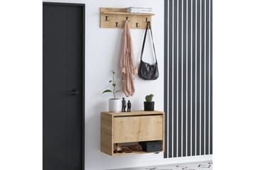 Kendrix eteiskalustesetti vaaleanruskea - Hanah Home - Huonekalut - Kalustesetit - Eteisen kalustesetit