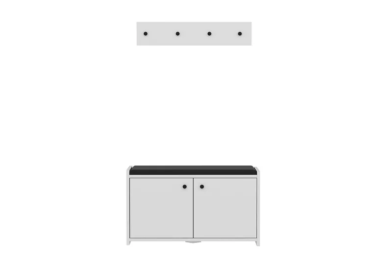 Ostwerwal eteiskalustesetti valkoinen, Hanah Home