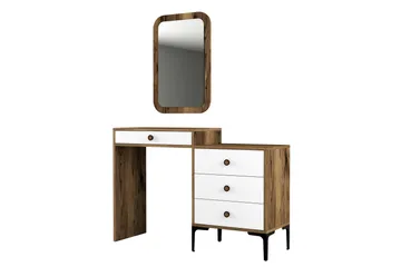 Ameias makuuhuonekalustesarja ruskea/valkoinen