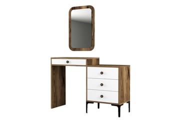 Ameias makuuhuonekalustesarja ruskea/valkoinen