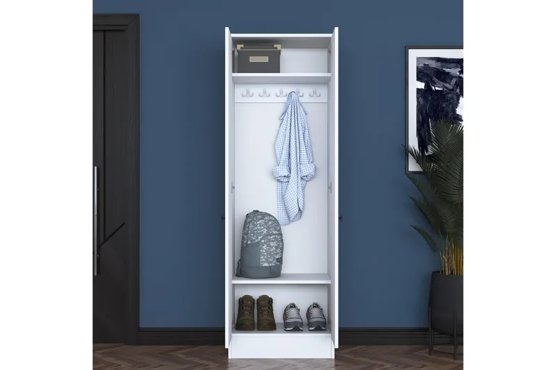Hooda eteiskalustesetti valkoinen - Hanah Home - Huonekalut - Kalustesetit - Eteisen kalustesetit