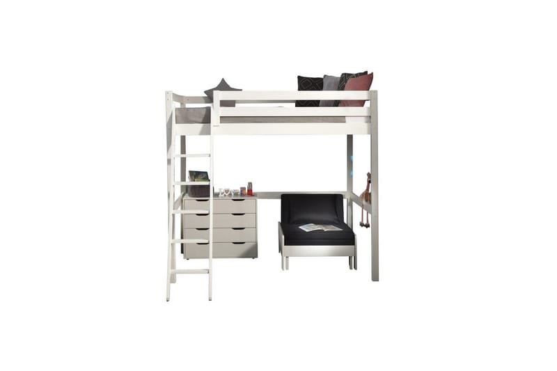 4-ovinen kaappi ja vuodesohva Pino Mezzanine 140 x 200 cm - 140 x 200 cm - Huonekalut - Kalustesetit - Makuuhuoneen kalustesetit