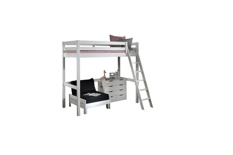 4-ovinen kaappi ja vuodesohva Pino Mezzanine 90 x 200 cm - 90 x 200 cm - Huonekalut - Kalustesetit - Makuuhuoneen kalustesetit