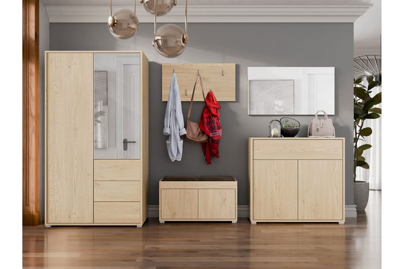 Agawal Eteiskalustesetti - Ruskea - Huonekalut - Kalustesetit - Eteisen kalustesetit