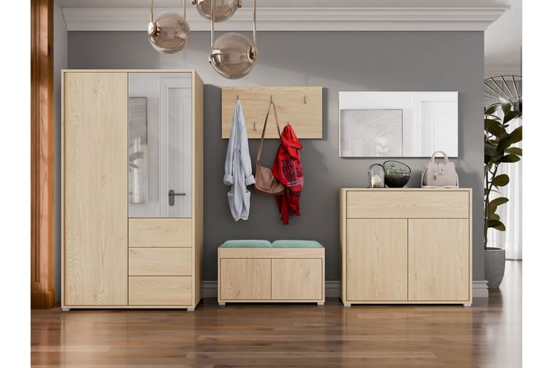 Agawal Eteiskalustesetti - Ruskea - Huonekalut - Kalustesetit - Eteisen kalustesetit