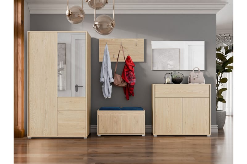 Agawal Eteiskalustesetti - Ruskea - Huonekalut - Kalustesetit - Eteisen kalustesetit