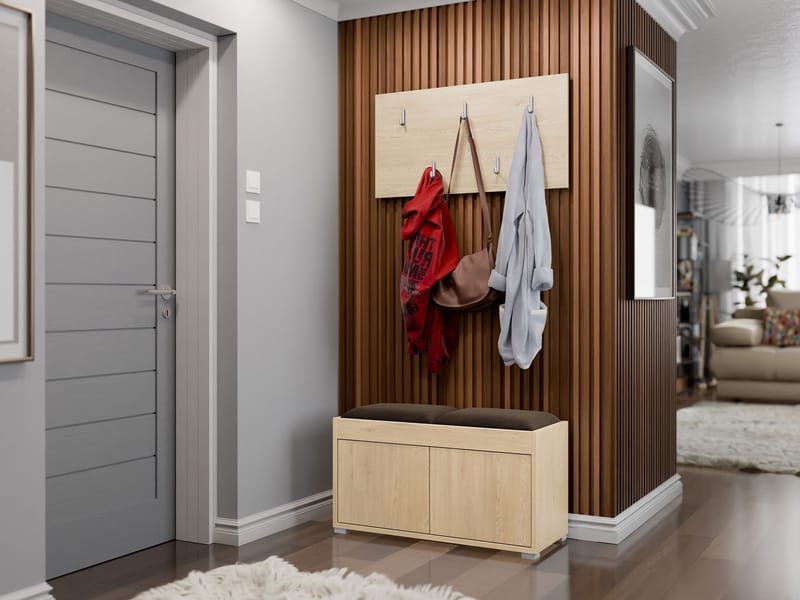 Agawal Hallmöbelset - Ruskea - Huonekalut - Kalustesetit - Eteisen kalustesetit