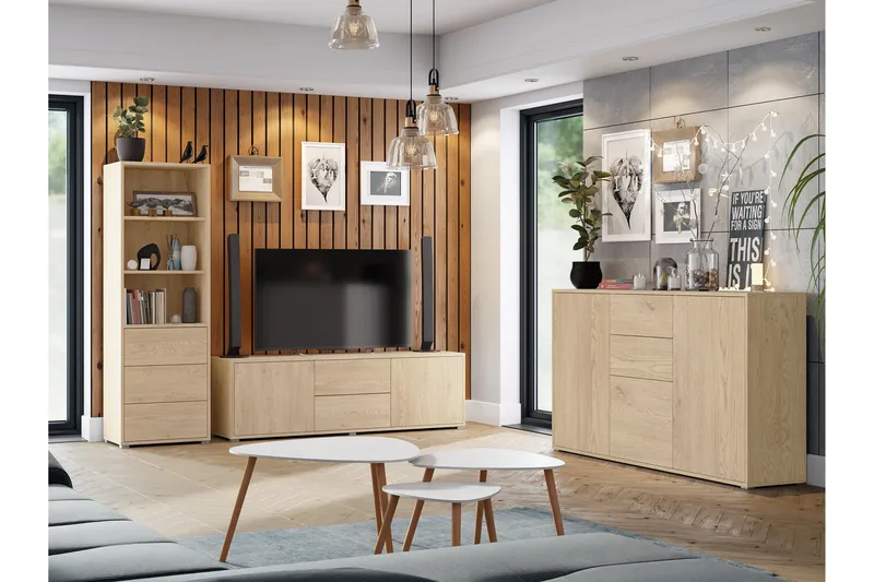 Agawal Kalustesetti olohuoneeseen - Ruskea - Huonekalut - Kalustesetit - Olohuoneen kalustesetit