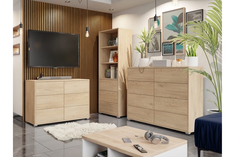 Agawal Kalustesetti olohuoneeseen - Ruskea - Huonekalut - Kalustesetit - Olohuoneen kalustesetit