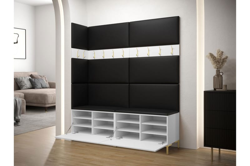 Ahsamin Hall -Huonekalusarja - Mustavalkoinen - Huonekalut - Kalustesetit - Eteisen kalustesetit