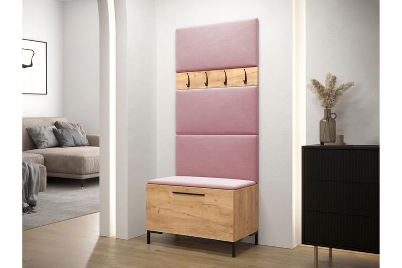 Ahsamin Hall -Huonekalusarja - Ruskea - Huonekalut - Kalustesetit - Eteisen kalustesetit