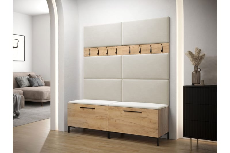 Ahsamin Hall -Huonekalusarja - Valkoinen - Huonekalut - Kalustesetit - Eteisen kalustesetit