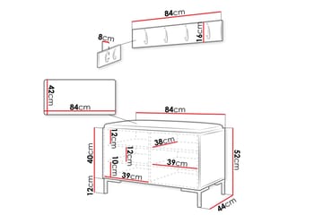 Ahsamin Hall -Huonekalusarja - Huonekalut - Kalustesetit - Eteisen kalustesetit
