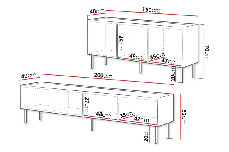 Akie Huonekalusetti Olohuoneeseen - Vihreä - Huonekalut - Kalustesetit - Olohuoneen kalustesetit