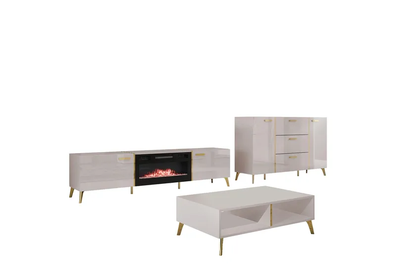 Akihiko Huonekalusetti Olohuoneeseen - Cashmere - Huonekalut - Kalustesetit - Olohuoneen kalustesetit