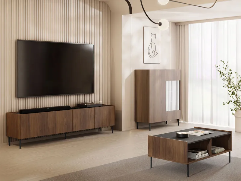 Akihito Olohuoneen kalustepaketti - Ruskea - Huonekalut - Kalustesetit - Olohuoneen kalustesetit