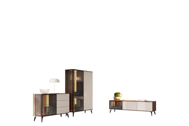 Akinari Huonekalusetti Olohuoneeseen, Luonnonväri / Beige