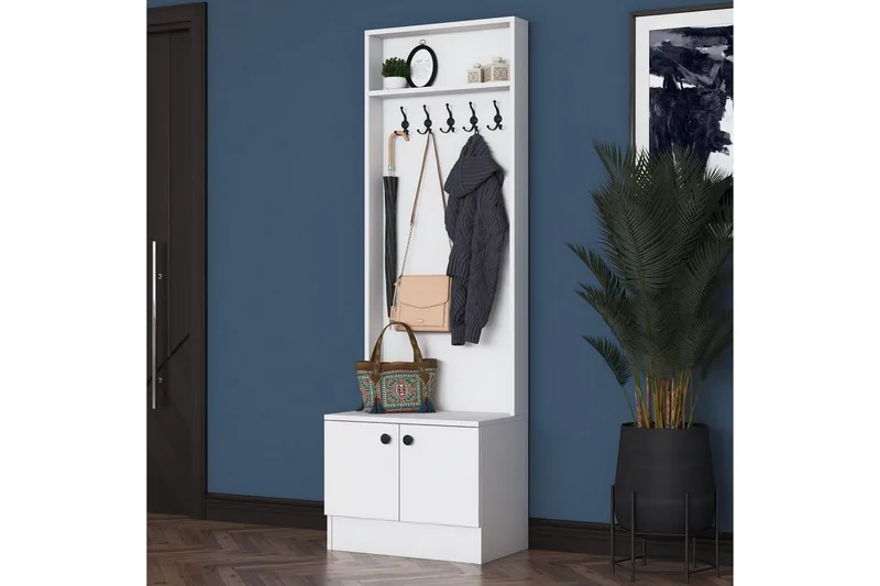 Alvric Eteiskalustesetti - Valkoinen - Huonekalut - Kalustesetit - Eteisen kalustesetit