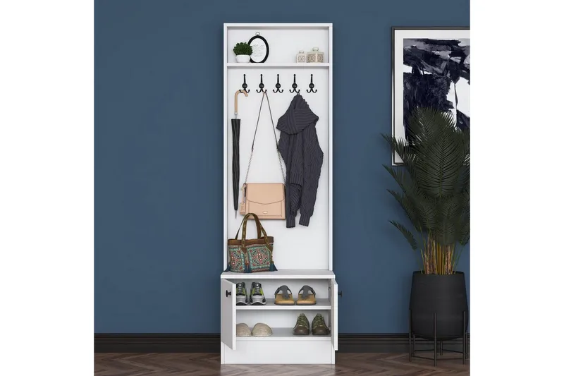 Alvric Eteiskalustesetti - Valkoinen - Huonekalut - Kalustesetit - Eteisen kalustesetit