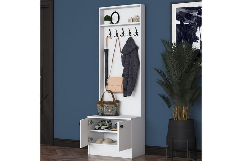 Alvric Eteiskalustesetti - Valkoinen - Huonekalut - Kalustesetit - Eteisen kalustesetit