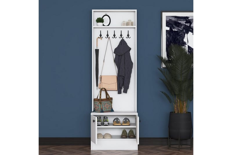 Alvric Eteiskalustesetti - Valkoinen - Huonekalut - Kalustesetit - Eteisen kalustesetit