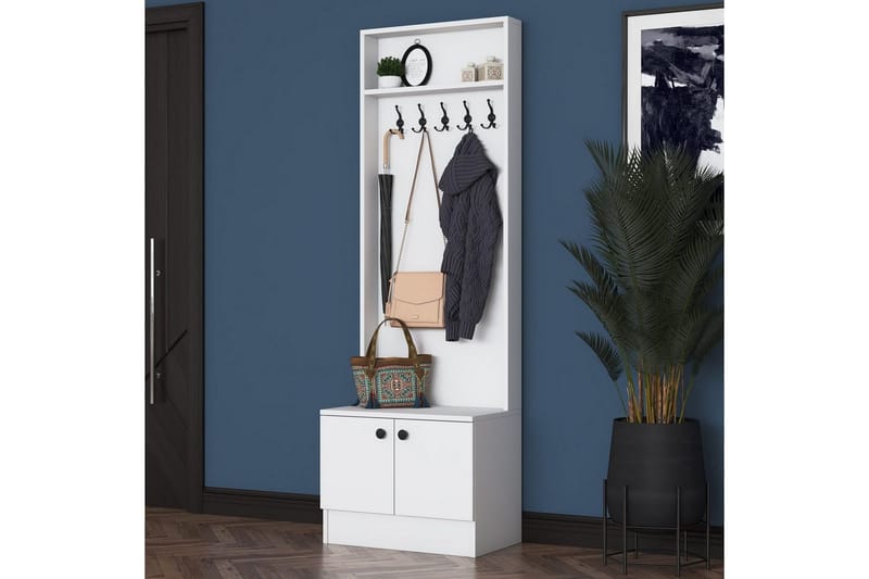 Alvric Eteiskalustesetti - Valkoinen - Huonekalut - Kalustesetit - Eteisen kalustesetit