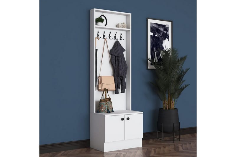 Alvric Eteiskalustesetti - Valkoinen - Huonekalut - Kalustesetit - Eteisen kalustesetit