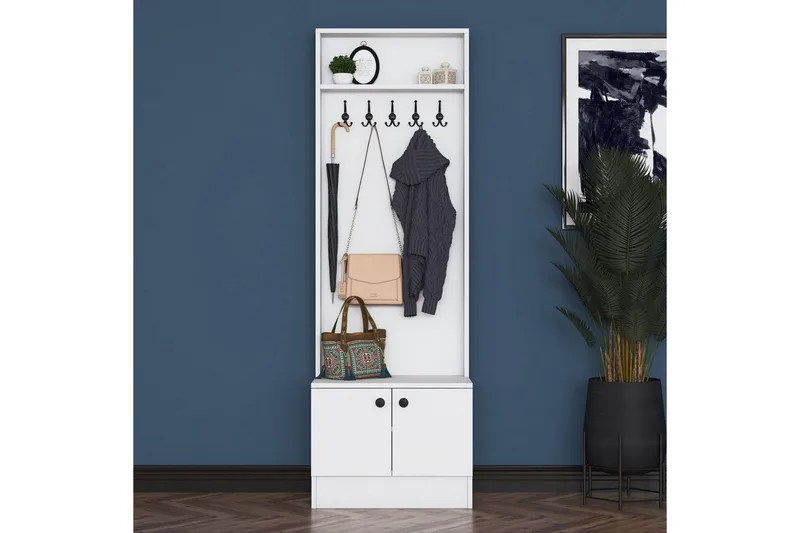 Alvric Eteiskalustesetti - Valkoinen - Huonekalut - Kalustesetit - Eteisen kalustesetit