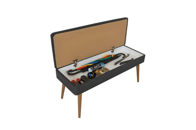 Anaya Eteiskalustesetti - Antrasiitti - Huonekalut - Tuoli & nojatuoli - Penkki - Eteispenkki - Kenkäteline penkillä