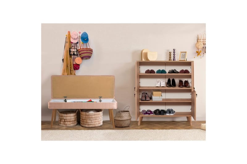 Anaya Eteiskalustesetti - Kivi - Huonekalut - Tuoli & nojatuoli - Penkki - Eteispenkki - Kenkäteline penkillä