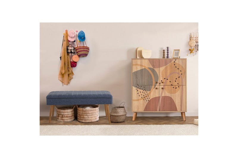 Anaya Eteiskalustesetti - Tummansininen - Huonekalut - Tuoli & nojatuoli - Penkki - Eteispenkki - Kenkäteline penkillä